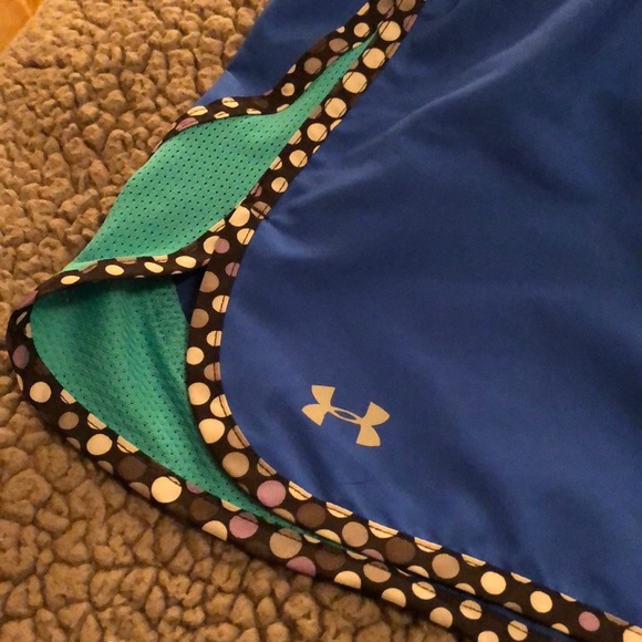 🌺Under Armour Blue/Green drawstring Shorts 🌺 - Picture 2 of 4